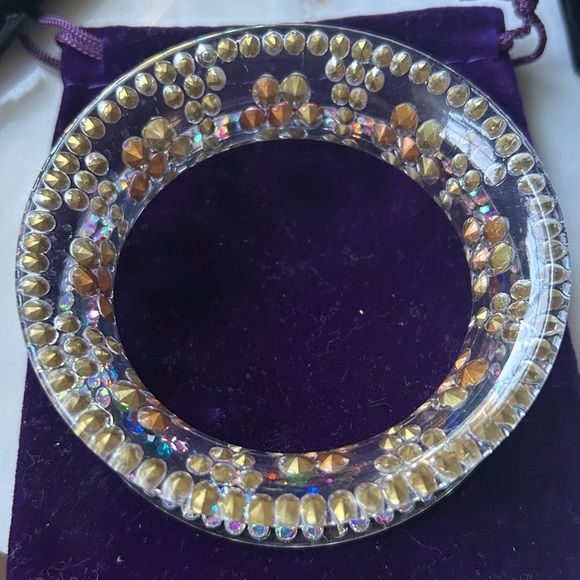 Colorful‎ Rhinestone Bangle Bracelet - Picture 4 of 4